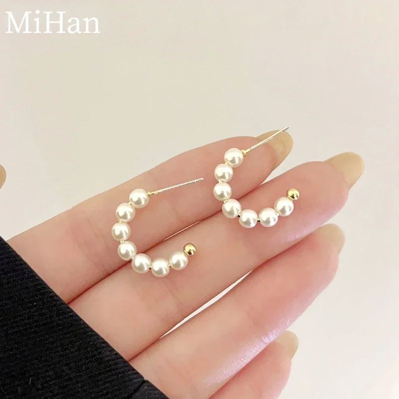 Модные ювелирные изделия MiHan 2024 трендовые новые милые дизайнерские серьги с