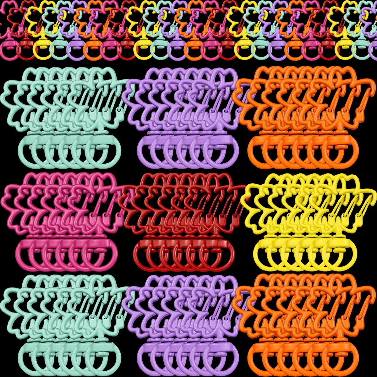 5 ~ 20 шт. карамельного цвета брелок в форме цветка застежки 35x24 мм поворотные