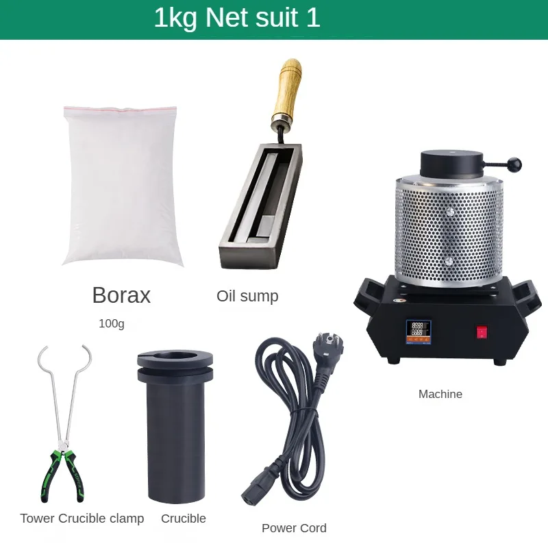 2 кг 1400 Вт 2000F Цифровая Электрическая плавильная печь с тигелем для плавления лома