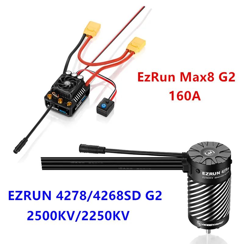 Hobbywing EZRUN MAX4 HV 300A 12S водонепроницаемый бесщеточный ESC / 70125SD 560KV двигатель для 1/5