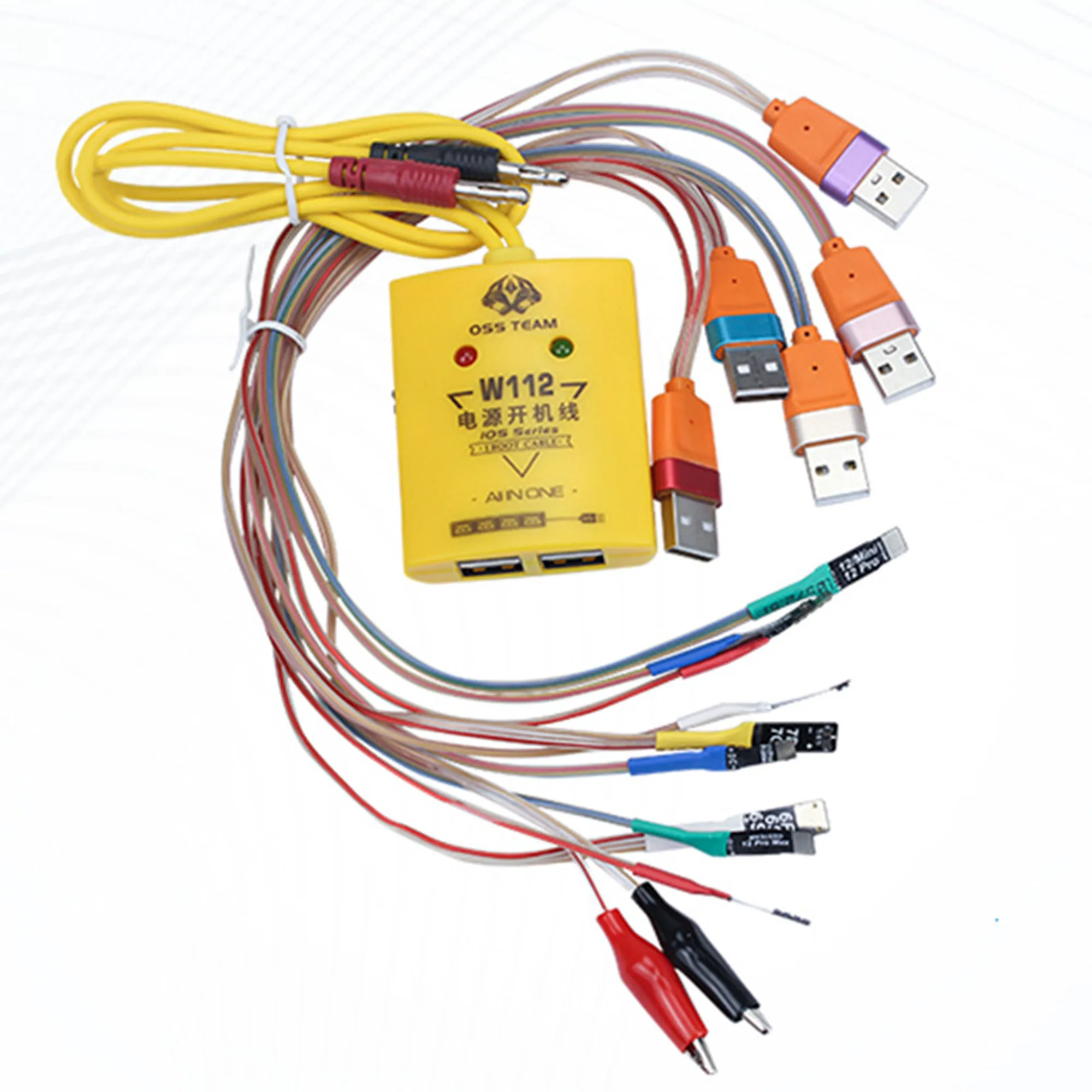 OSS TEAM W112 PVC Мобильный телефон DC Питание Кабель Загрузка Линия для IPhone 6-14 ProMax Серия Инструмент ремонта.