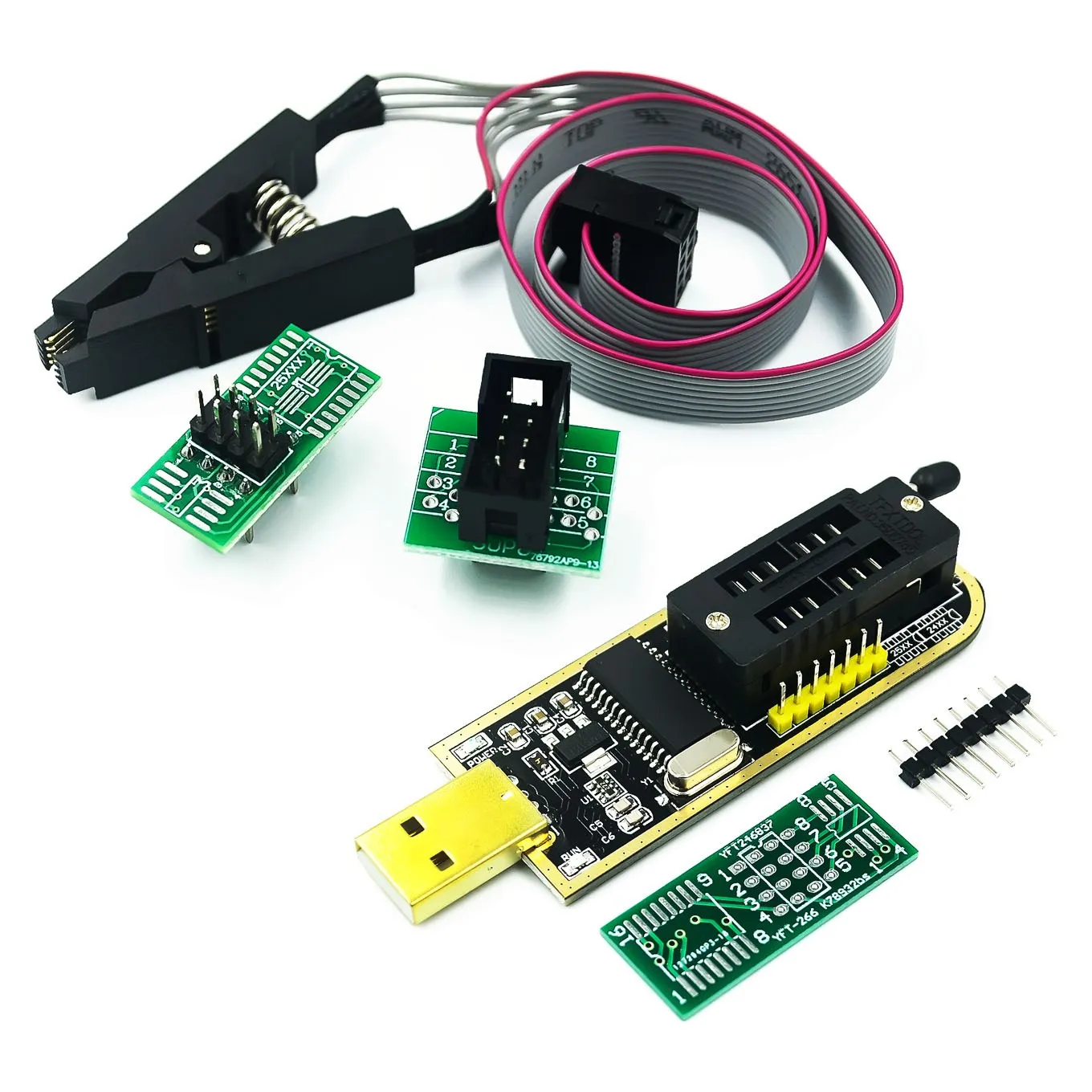 Зажим SOIC8 SOP8 Для программатора EEPROM 93CXX / 25CXX 24CXX + CH341 24 25 серия Flash BIOS USB