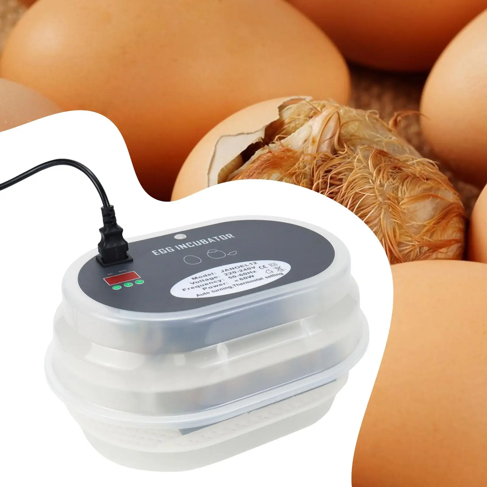 Инкубатор для яиц бытовой контроль температуры тестер яиц-свечей автоматический