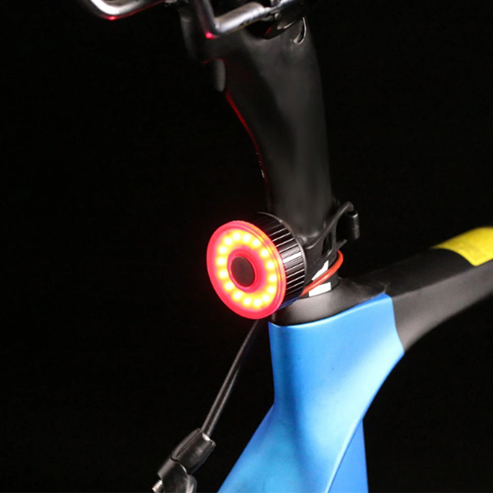 Задний светодиодный фонарь для велосипеда зарядка через USB предупреждающая