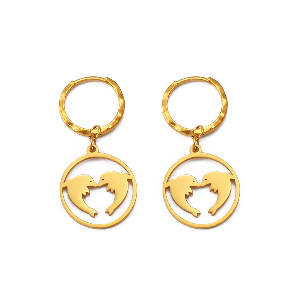 Anniyo Kiribati серьги с дельфином для женщин ювелирные изделия девочек гавайский Гуам