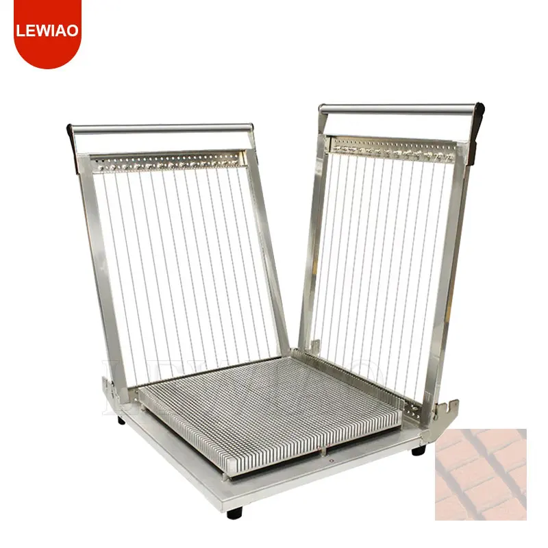 400*400 мм ручная машина для резки сырой шоколада с двойной кронштейном слайсер из