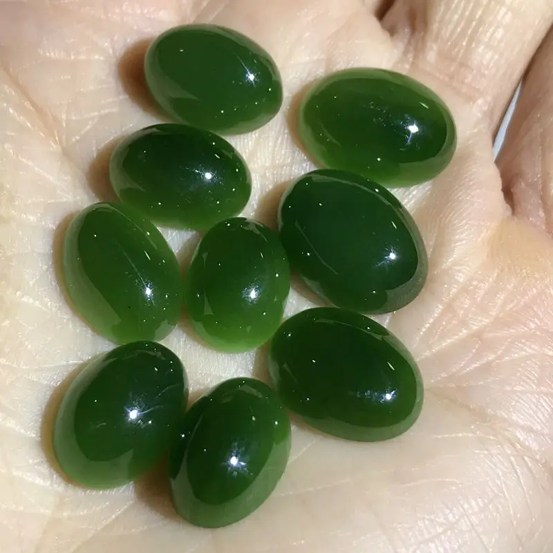 Натуральная яшма Хэтянь кольцо с голым камнем шпинат зеленое овальное