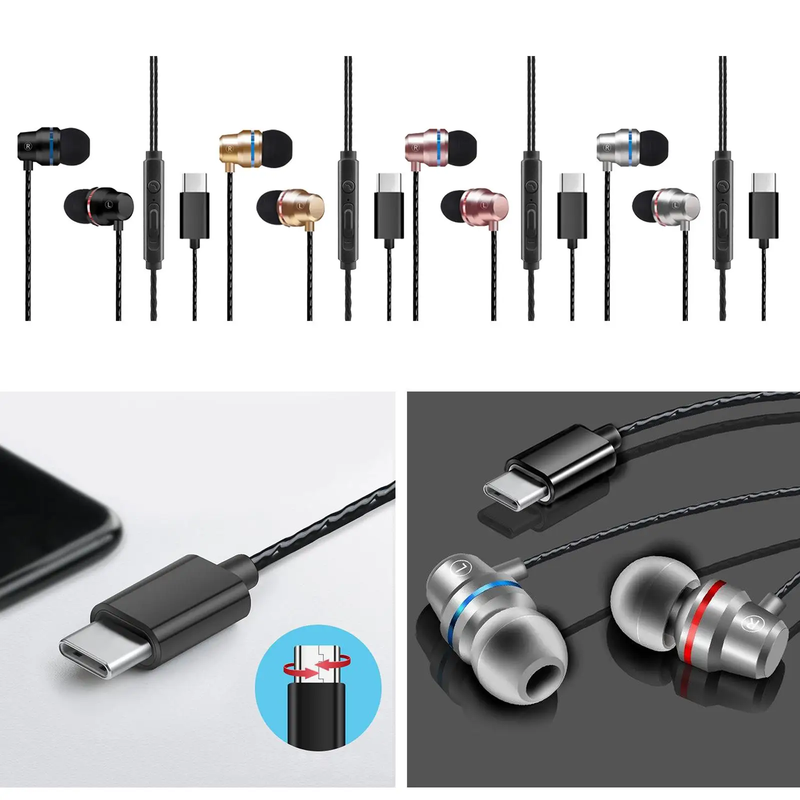 USB-наушники-вкладыши с микрофоном