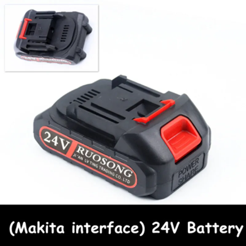 Аккумулятор для литиевой цепной пилы 2000 мА · ч 24 В 4/5/6 дюймов интерфейса Makita |