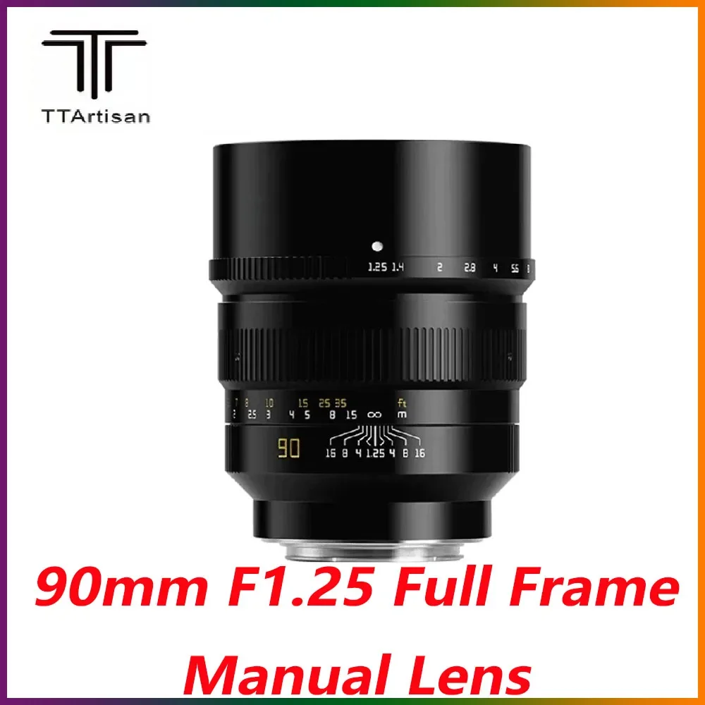 Полнокадровый портретный объектив TTArtisan 90 мм F1.25 с ручной фокусировкой для камеры