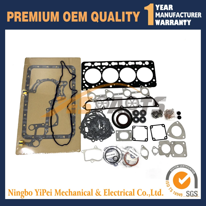 Полный комплект прокладок головки двигателя V3800 для Kubota V3800DI V3800-DI-T с 16 клапанами