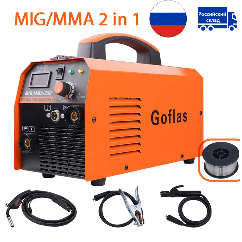 ПОЛУАВТОМАТИЧЕСКАЯ СВАРОЧНАЯ МАШИНА MIG БЕЗ ГАЗА ARC 220V EU PLUG 2 В 1 MMA / MIG ДЛЯ БЕЗГАЗОВОЙ ПАЯЛЬНОЙ ОБРАБОТКИ ЖЕЛЕЗА.