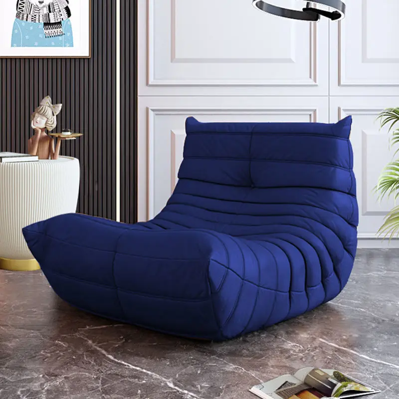 Simple modern living room apartment three-bit net red caterpillar lazy sofa balcony lying single technology cloth furniture |