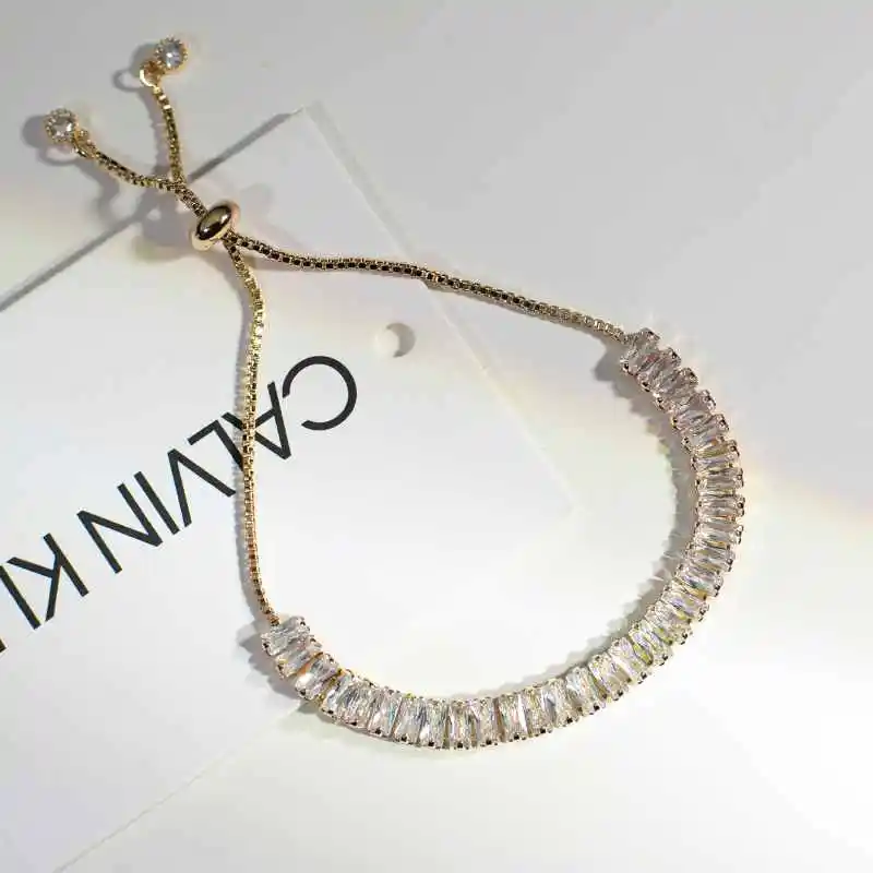 Цирконовый необычный женский роскошный браслет Gang Drill Минималистичный модный