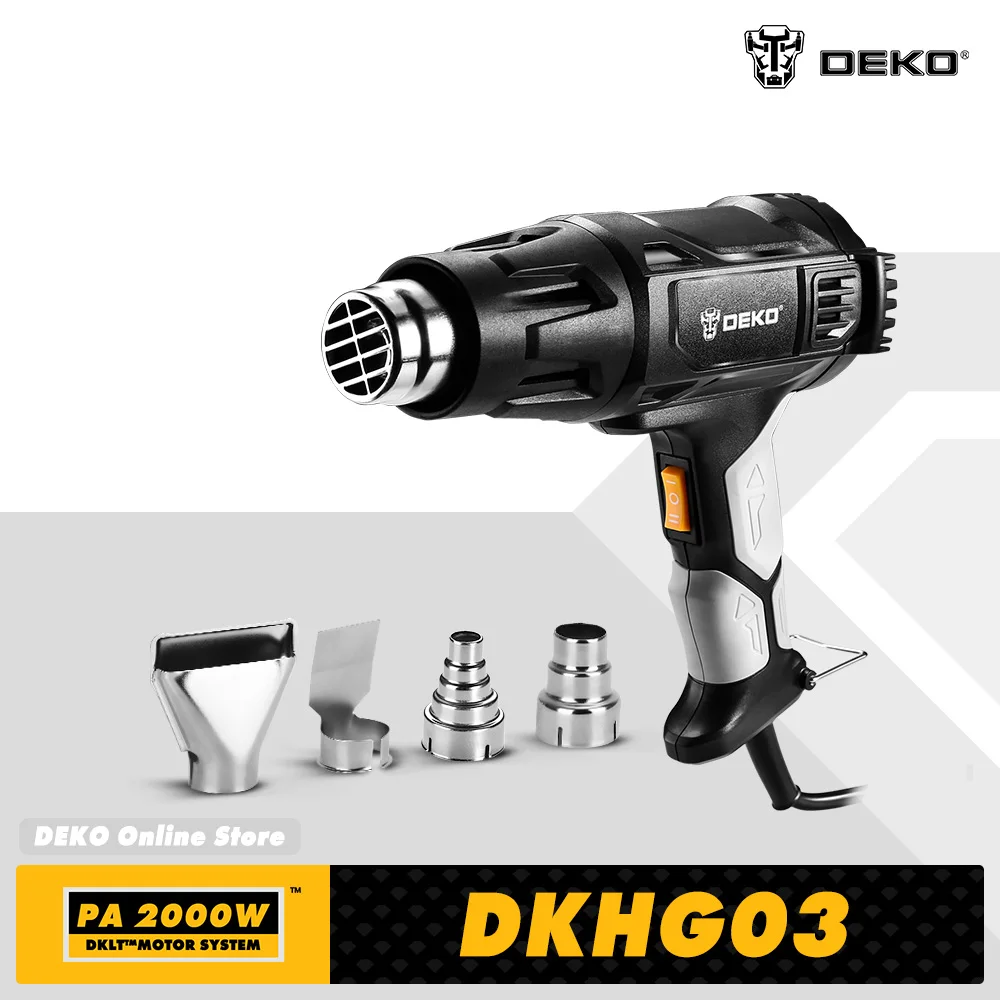 Термофен DEKO DKHG03 220 В 2000 Вт с 4 насадками |