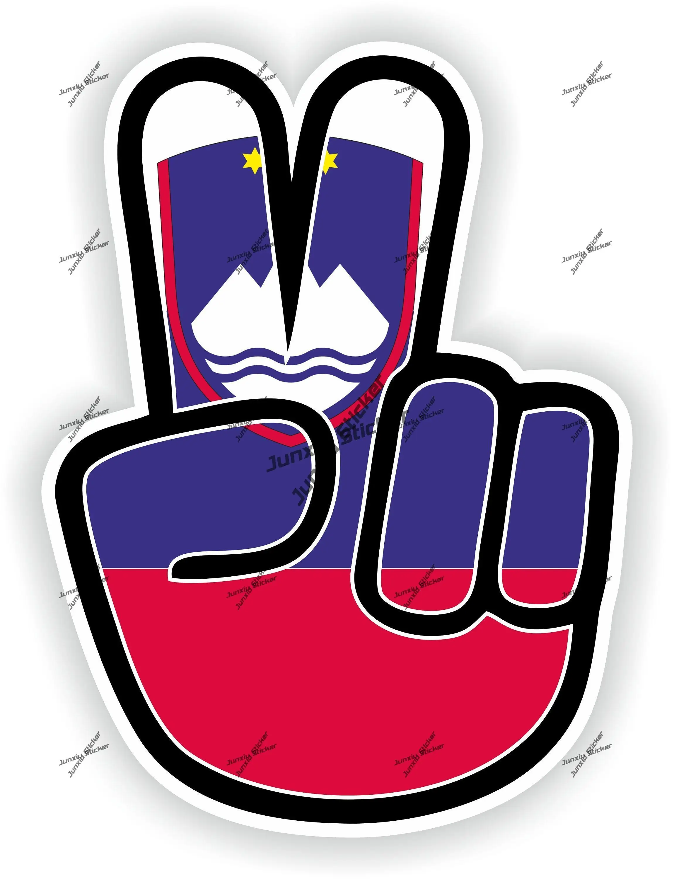 Словари наклейка на руку словены знак мира победы кулак ручной флаг для