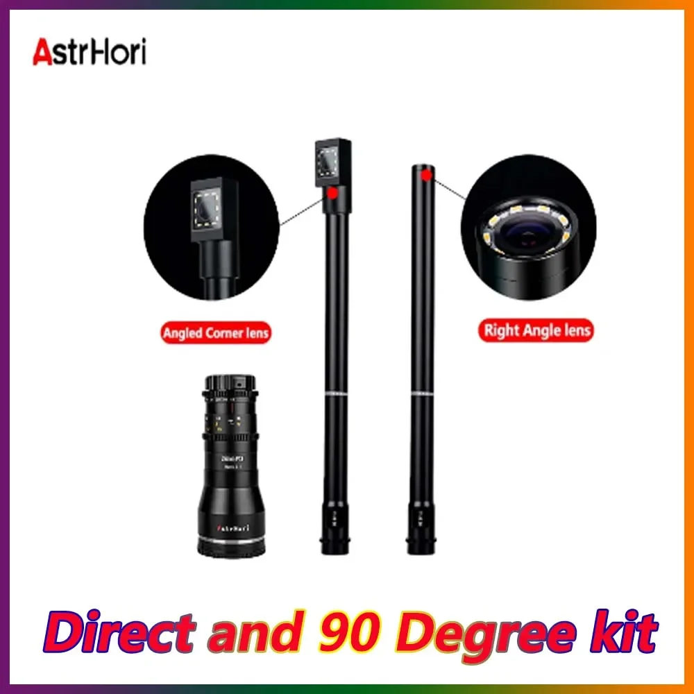 Объектив AstrHori 28 мм F13 Macro Direct и 90 градусов для камеры Sony E Canon RF/EF Fuji X Nikon Z/F