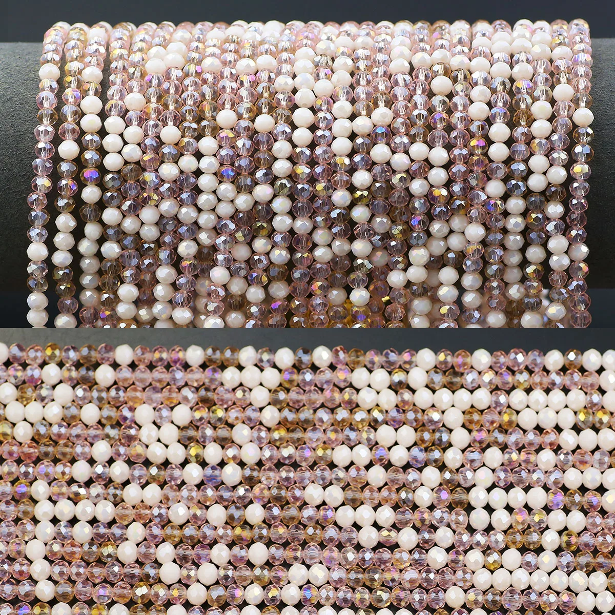 100/200/400 шт. 4 мм хрустальные бусины плоские круглые граненые разделители свободные