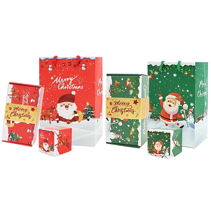 Креативная рождественская подарочная коробка складная бумажная сделай сам для