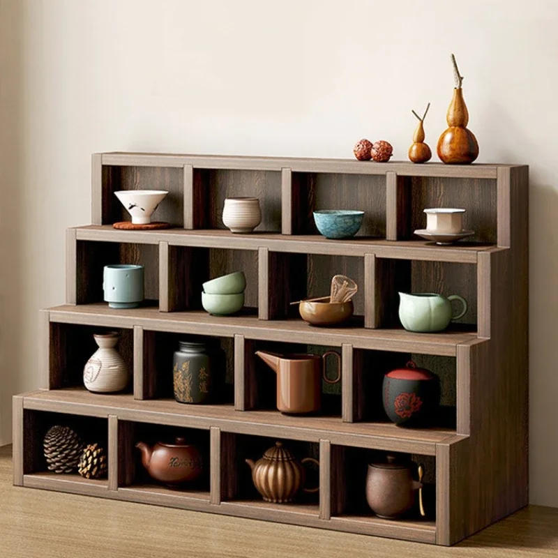 Многофункциональный держатель для чашки из цельного дерева в стиле лестницы