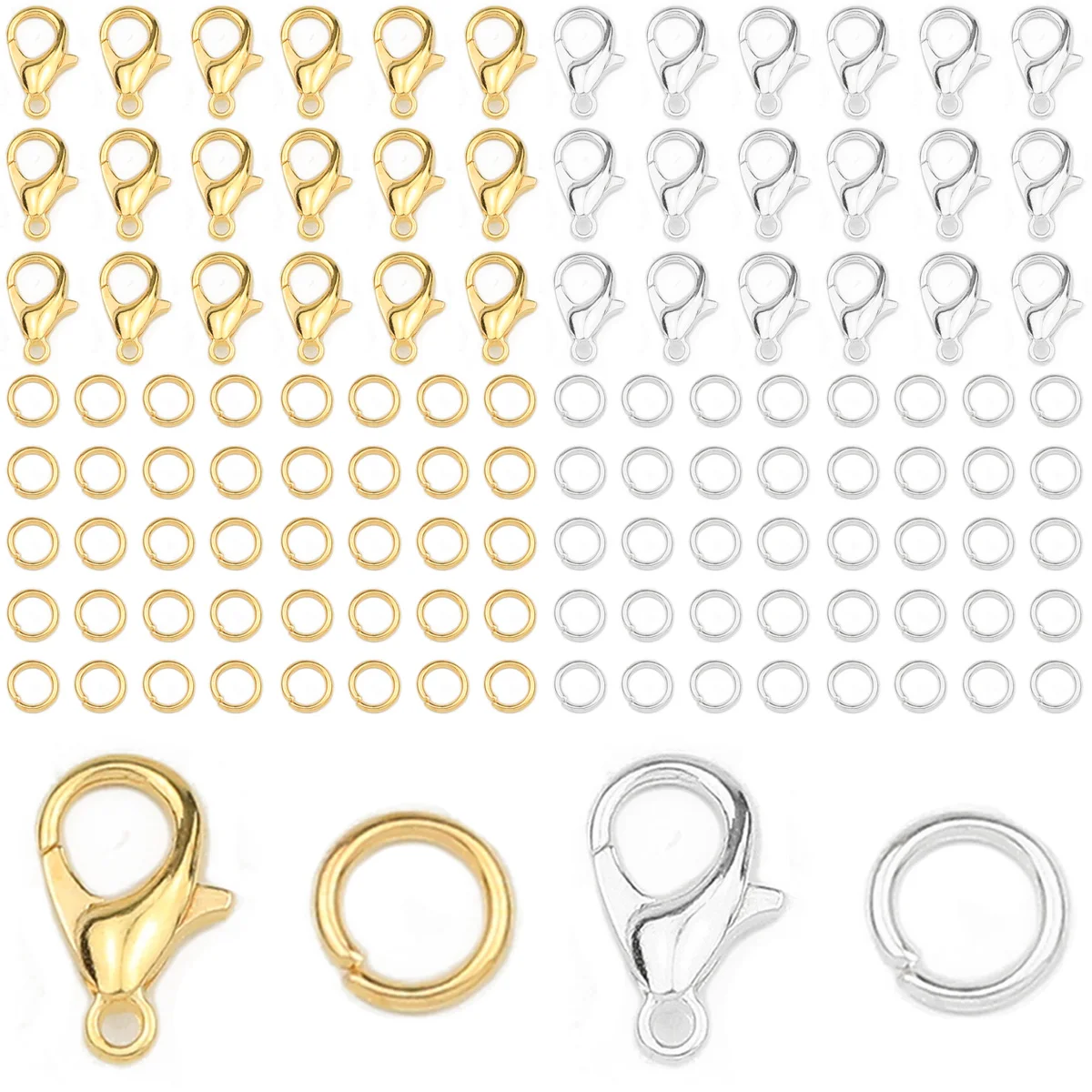 Набор открытых колец и пряжек для сумки 150 шт./комплект аксессуары изготовления