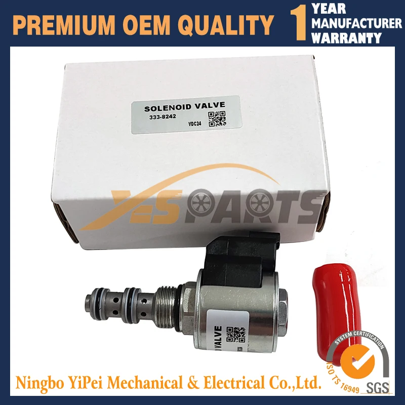 Электромагнитный клапан 24 В 333-8242 для трактора Caterpillar D5N D7E D6 D8 D8T D8R D9 D10 D11