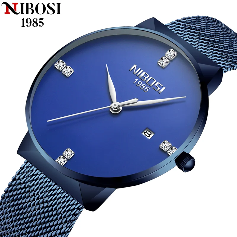 Часы наручные NIBOSI Мужские кварцевые модные роскошные простые спортивные