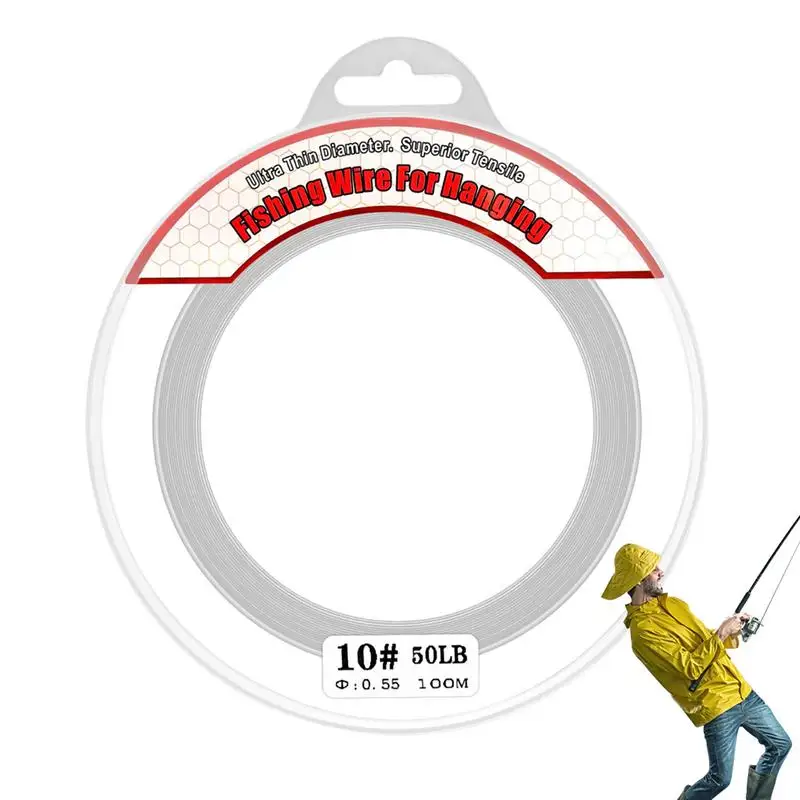 Прозрачная рыболовная проволока для поделок нейлоновая подвесная невидимая 328