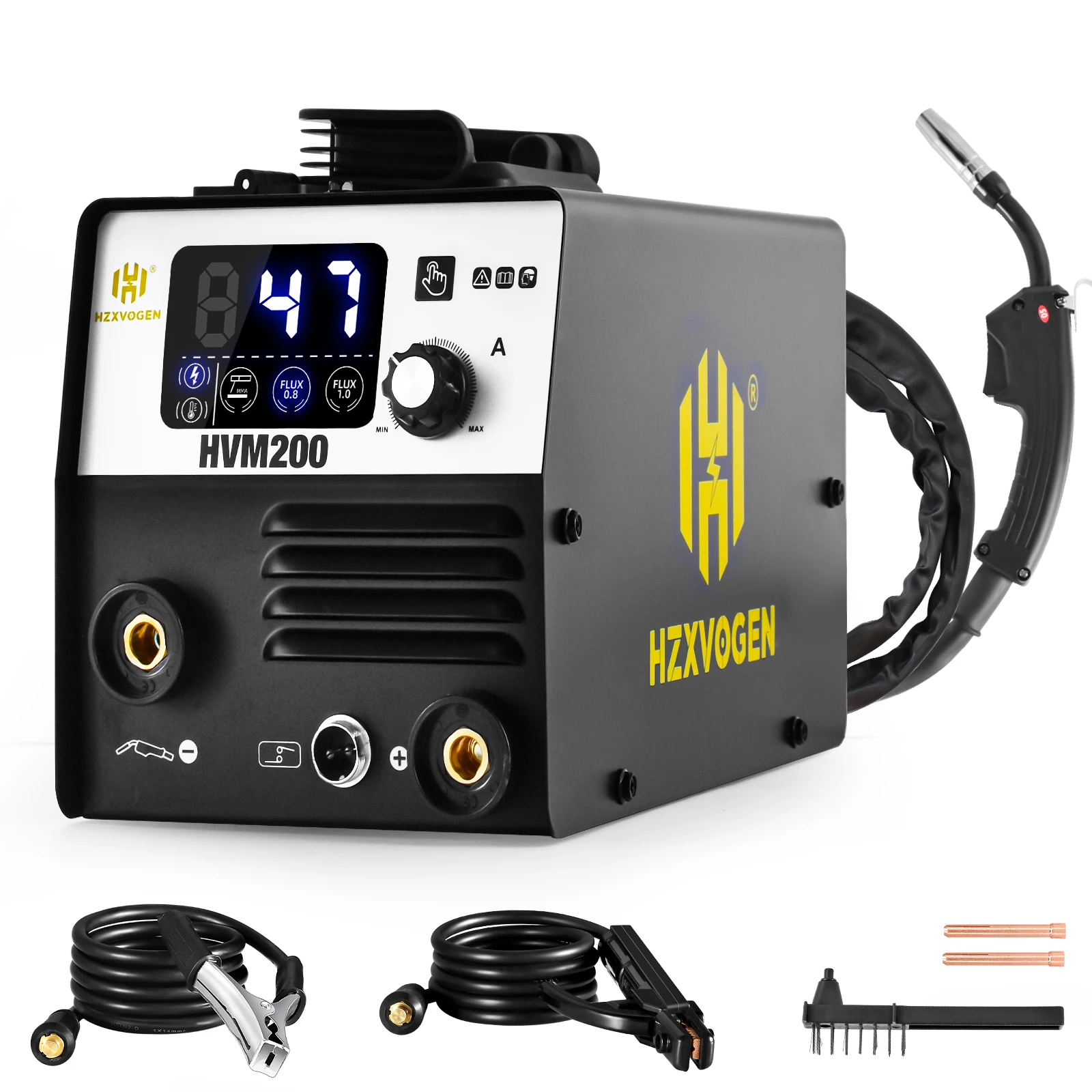 HZXVOGEN HVM200 2 в 1 MMA Mig полуавтоматический сварочный аппарат инвертор сварщик
