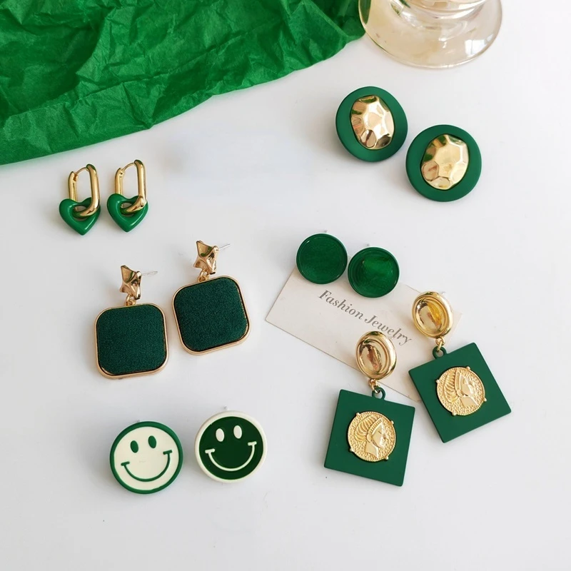 Mihan 925 Серебряные иглы деликатные ювелирные изделия зеленые серьги серии 2022 новые