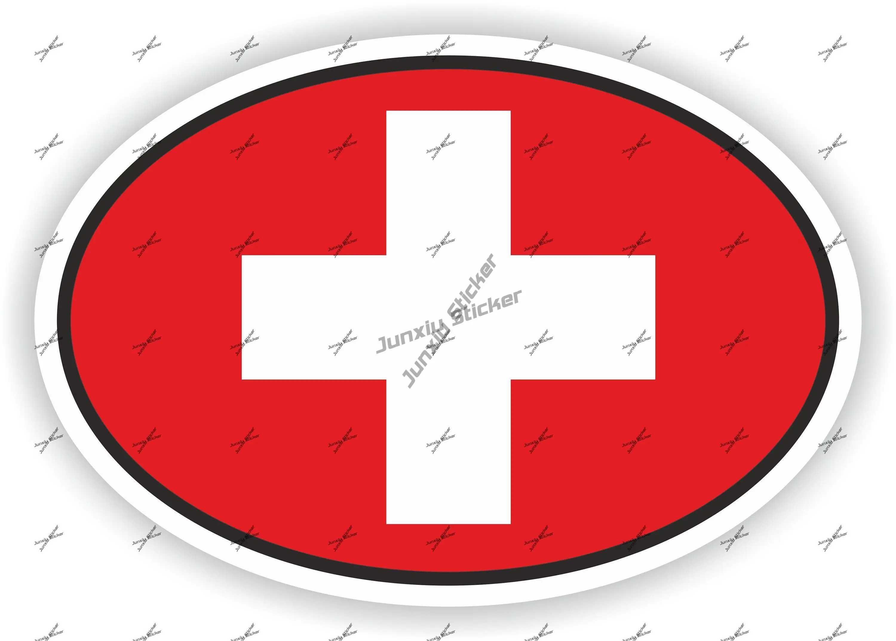 SWITZERLAND овальная наклейка с наклейкой в виде флага для автомобильного пикапа все