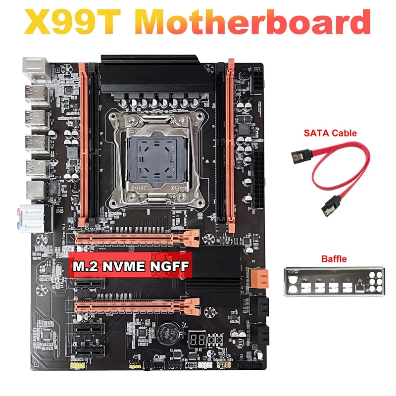 Материнская плата X99 для настольных ПК + перегородка кабель SATA LGA2011-V3 M.2 NVME NGFF
