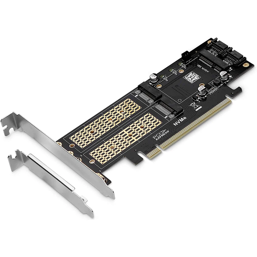 Карта адаптера NGFF и MSATA SSD 3 в 1 адаптер M.2 NVME — PCIE/M.2 SATA III/MSATA для 2280/2260