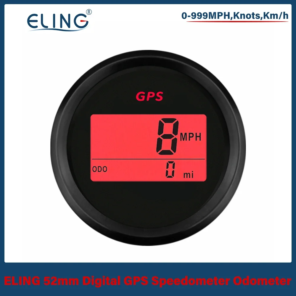 ELING универсальный гарантийный 52 мм цифровой GPS спидометр для автомобиля