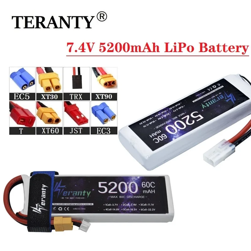 Аккумулятор для гоночного автомобиля на радиоуправлении 7 4 В 5200 мАч 45C LiPo