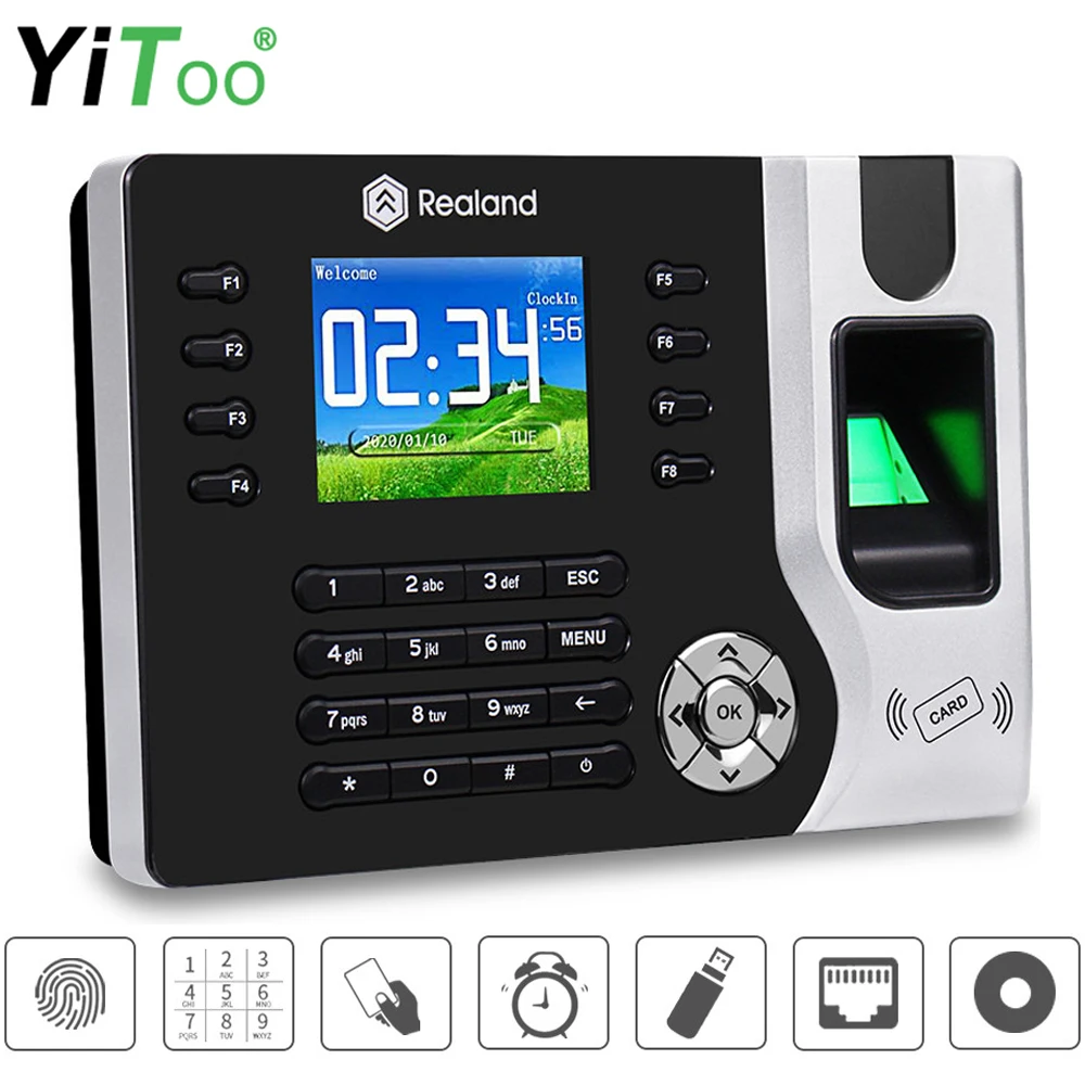 Улучшенная биометрическая машина YiToo TCP/IP для отпечатков пальцев времени