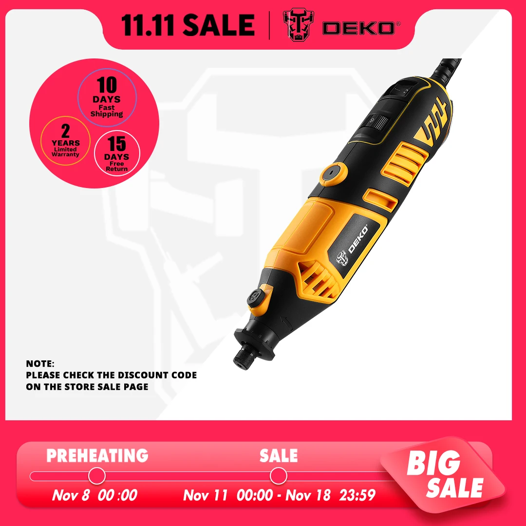 Набор вращающихся инструментов DEKO 220 В ручные вращающиеся инструменты мини для