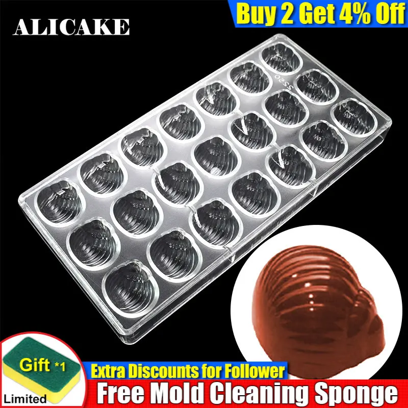 Поликарбонат шоколадные конфеты формы улитки помадные пластиковый лоток молды