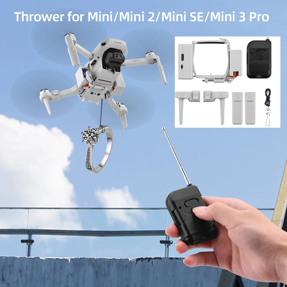 Система Airdrop для DJI MINI 2/Mini 3/3 Pro/MINI/Mini SE обручальное кольцо с приманкой рыбалки