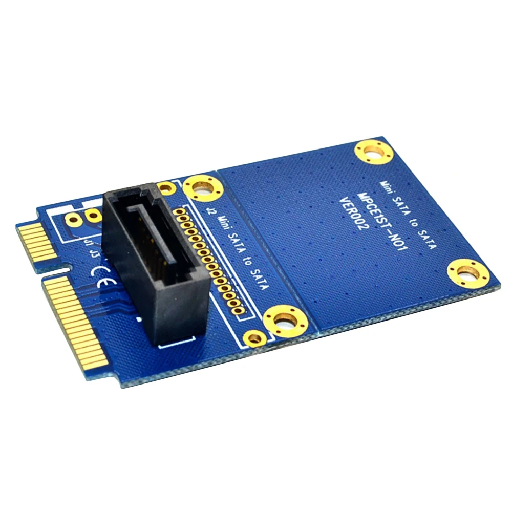 MSATA to SATA Adapter Card Mini 7Pin PCIe Expansion Vertical Support Full Height