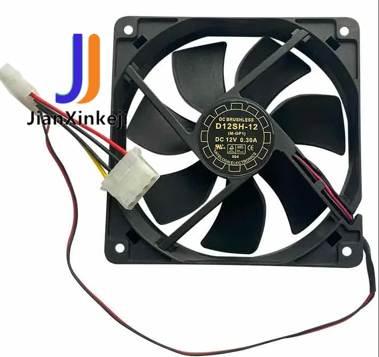 10 шт. 100% оригинальный новый бесшумный вентилятор питания шасси 12025 12 см D12SH-12 12V 0.30A