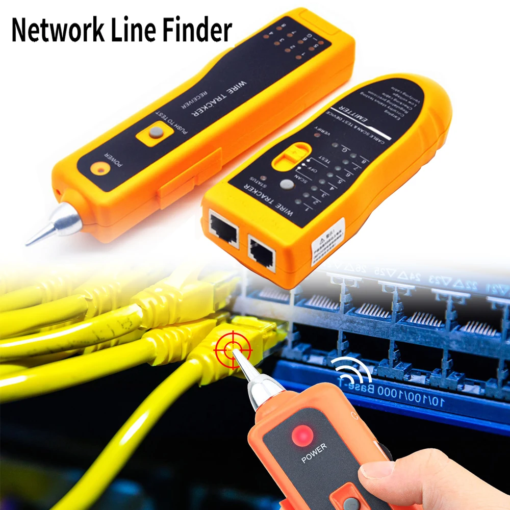 Новый тестер сетевого кабеля локальной сети для STP UTP RJ11 RJ45 Cat5 Cat6 трекер