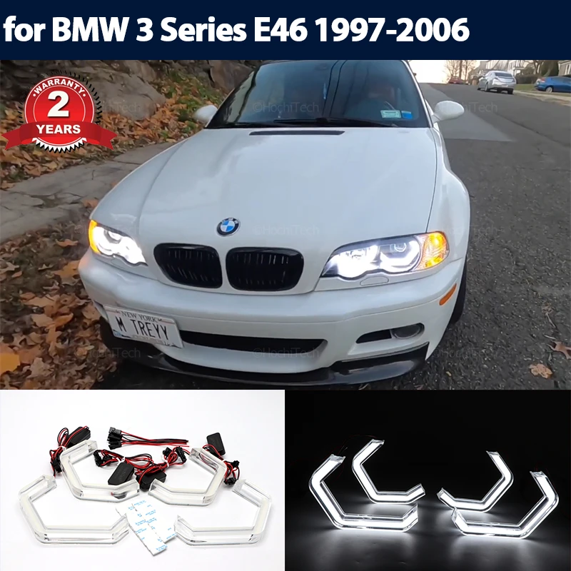 Ультра яркие светодиодные ангельские глаза в стиле M4 для BMW 3 серии E46 316i 318i 320i 323i