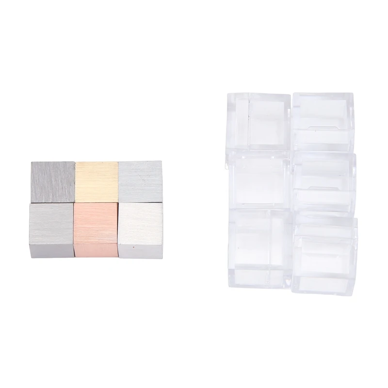 Density-Cubes Set - Includes 6 Metals Brass Lead Iron Copper Aluminum Zinc 0.39Inch (10Mm) Sides Metal
