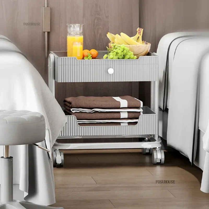 Креативная пластиковая тележка для салонов красоты Современная Многоуровневая