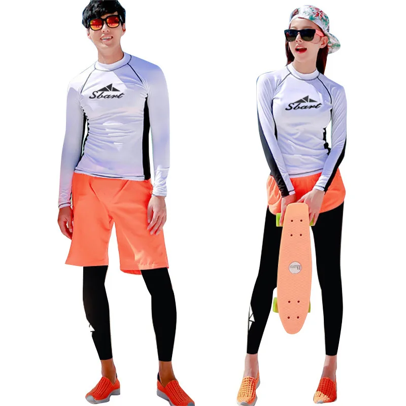 Мужской купальный костюм Rashguard с длинными рукавами УФ-топ защита от солнца