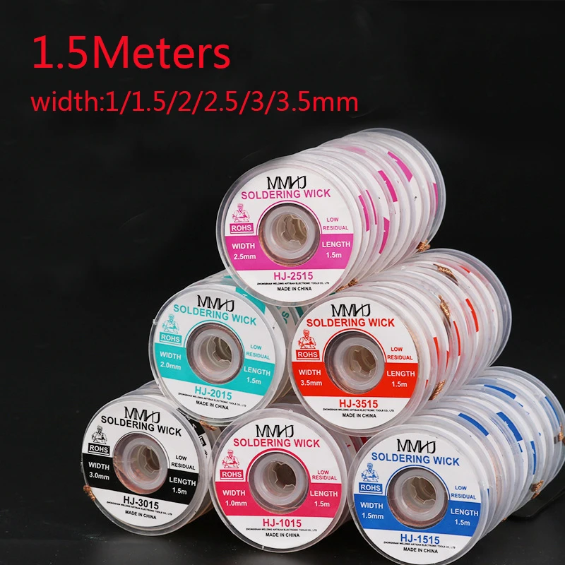 1 рулон оплетки для распайки припой Φ провод 0/1 5/2/2.5/3/3.5 мм сварочный оловянный
