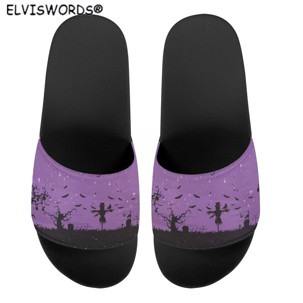 ELVISWORDS/красивые женские уличные сандалии с принтом пейзажа Модные креативные