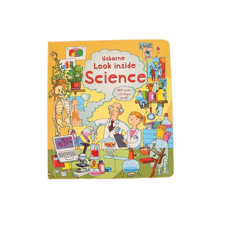 Детская образовательная книжка на английском языке Загляните внутрь с клапанами