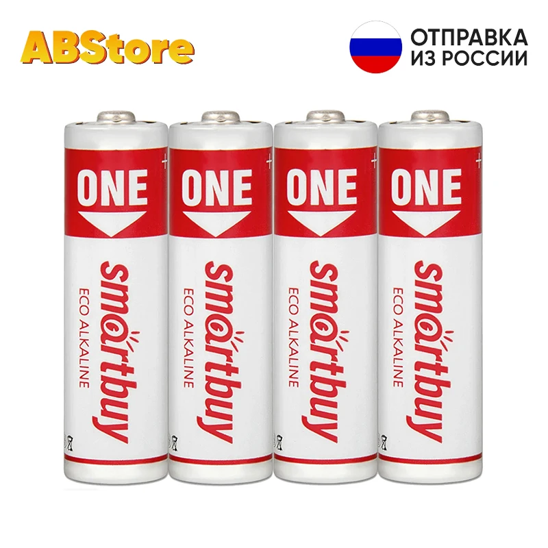 Щелочные батарейки Smartbuy 1 5В комплект упаковка 2шт АА 4шт AAA алкалиновые